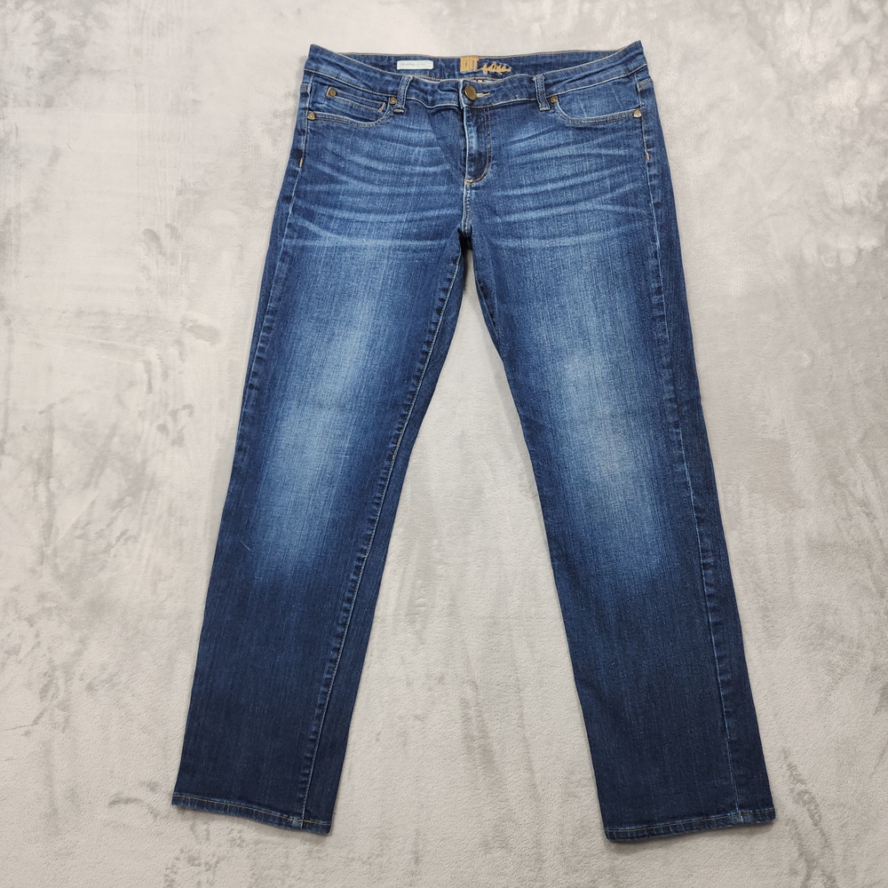 KUT From The Kloth Jeans Womens 16 Blue Mid Rise Catherine Boyfriend Stretch